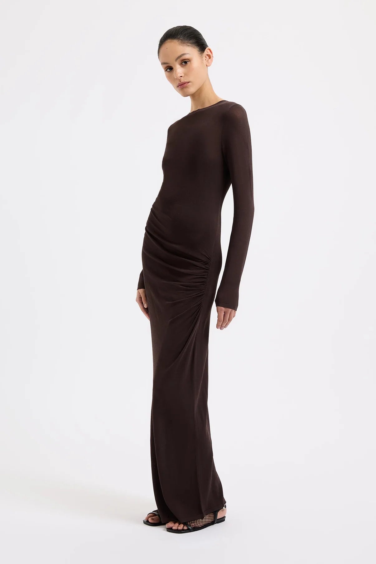 Nude Lucy | Evelyn Knit Maxi Dress - Espresso