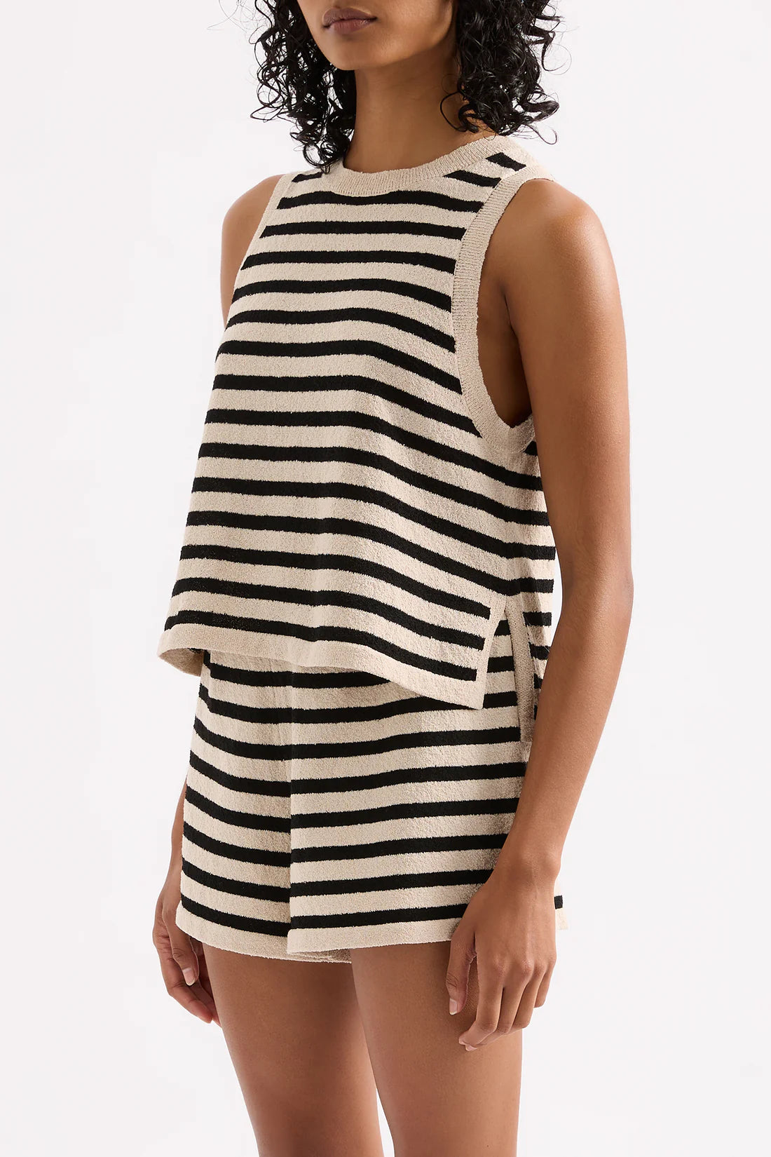 Nude Lucy | Kayda Knit Tank - Black Stripe