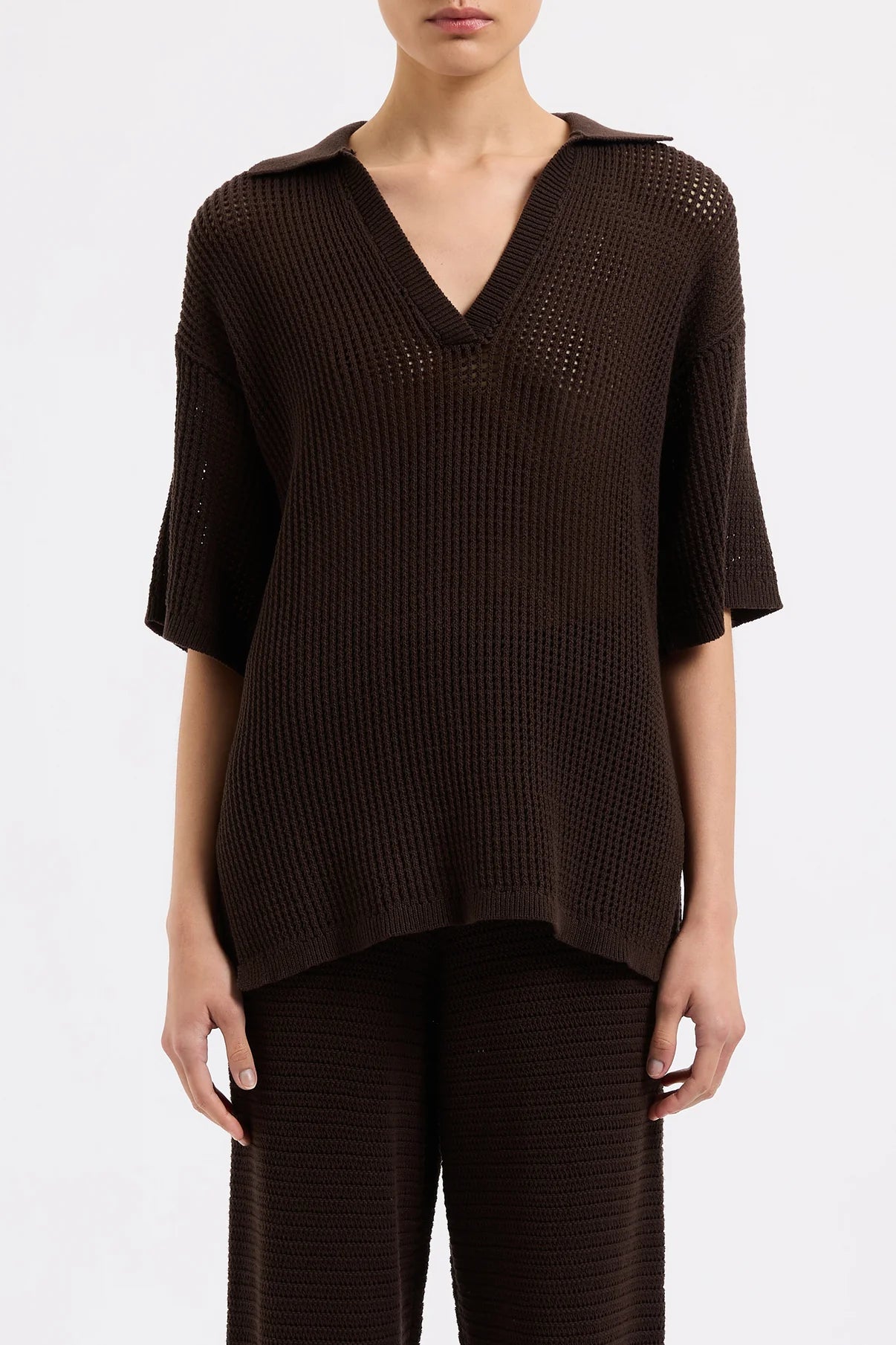 Nude Lucy | Willow Crochet Tunic - Espresso