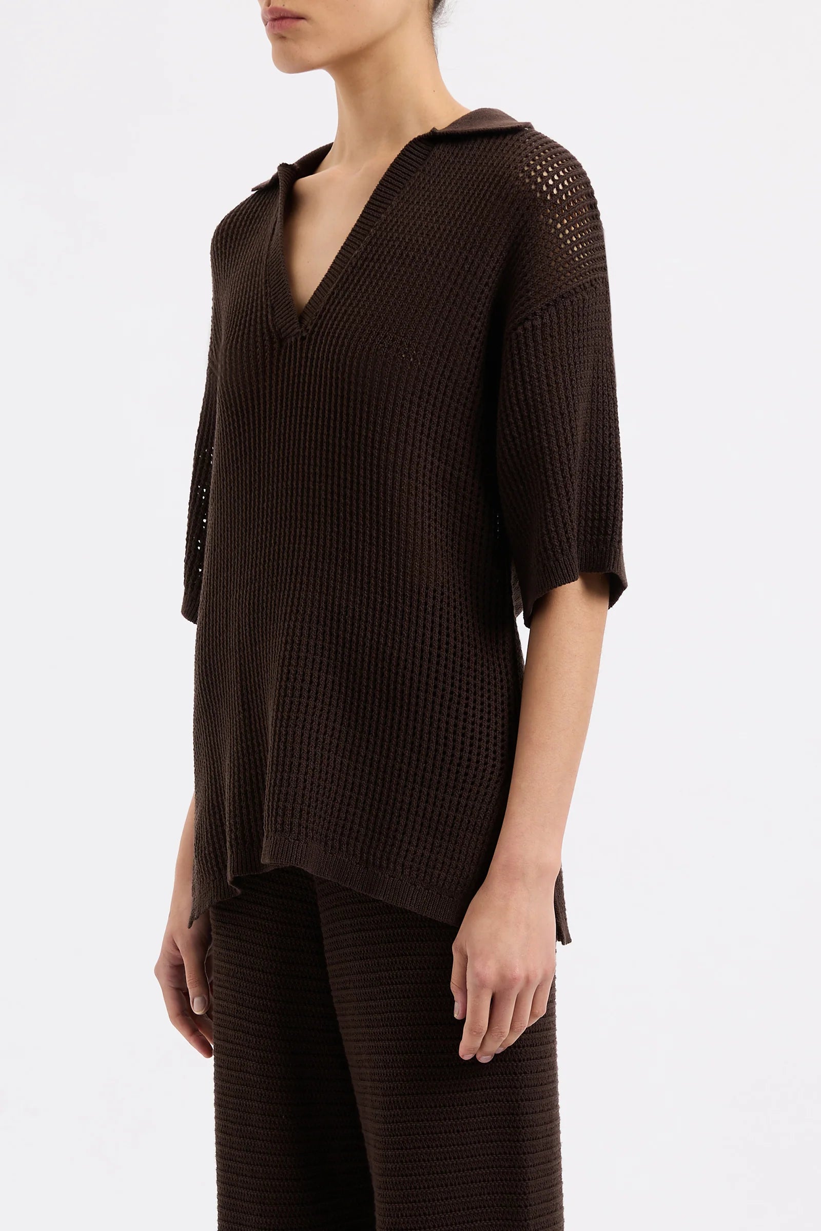 Nude Lucy | Willow Crochet Tunic - Espresso