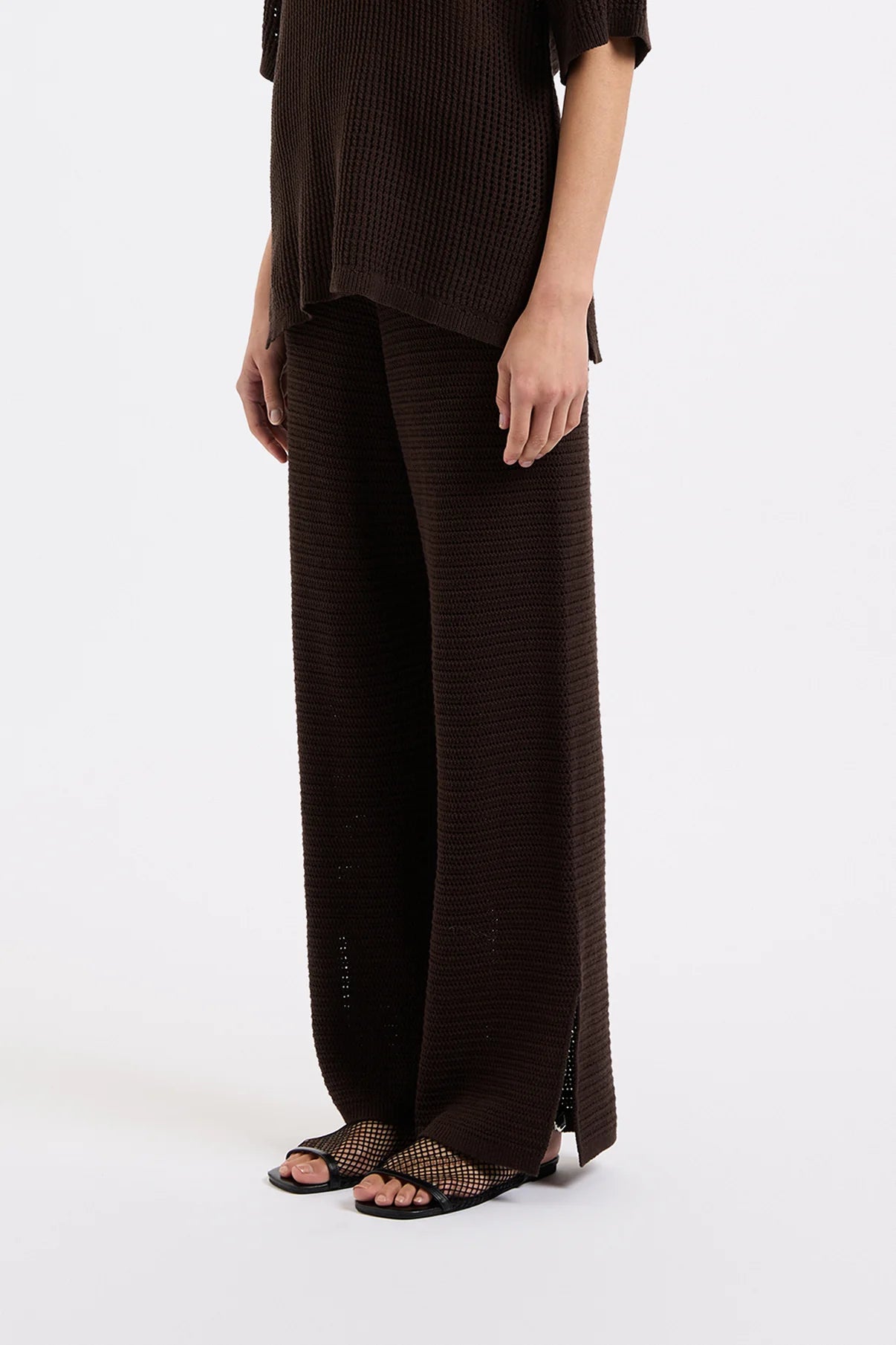 Nude Lucy | Willow Crochet Pant - Espresso