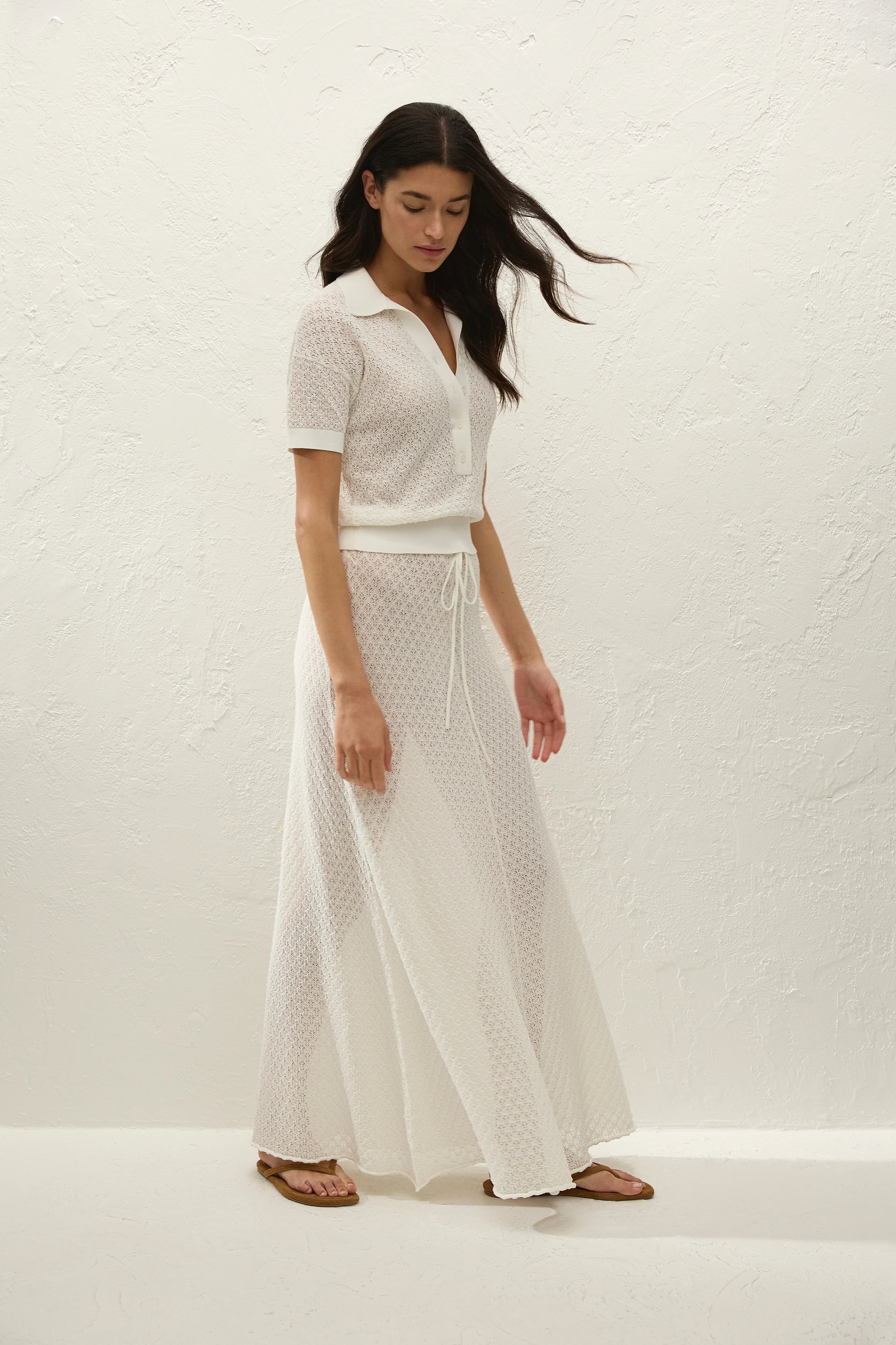Faithfull The Brand | Lenna Skirt - Pointelle Lace White