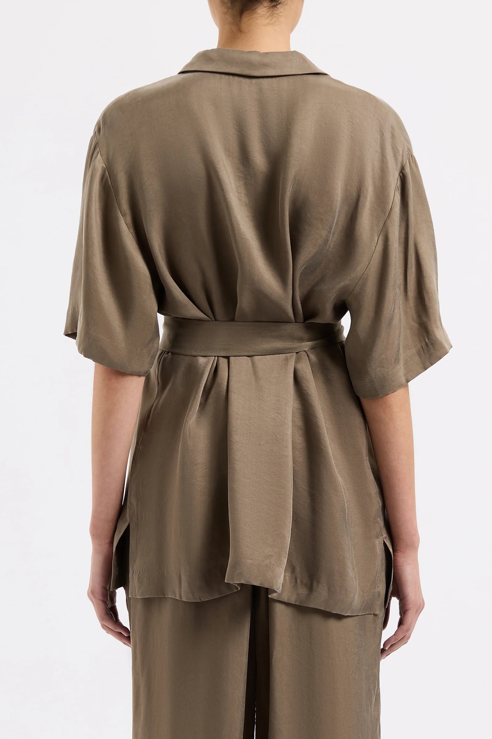 Nude Lucy | Seshni Tencel Shirt - Chestnut