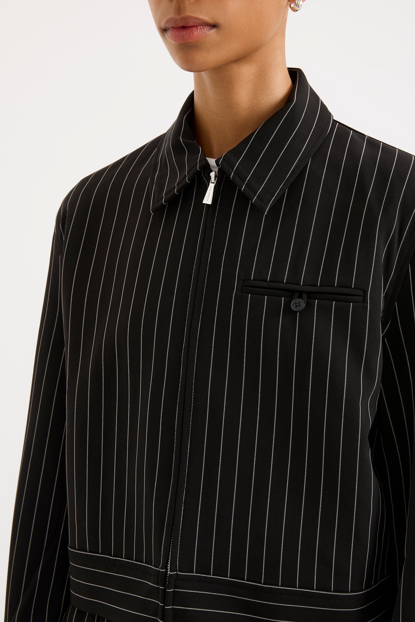 Nude Lucy | Maeve Pinstripe Bomber