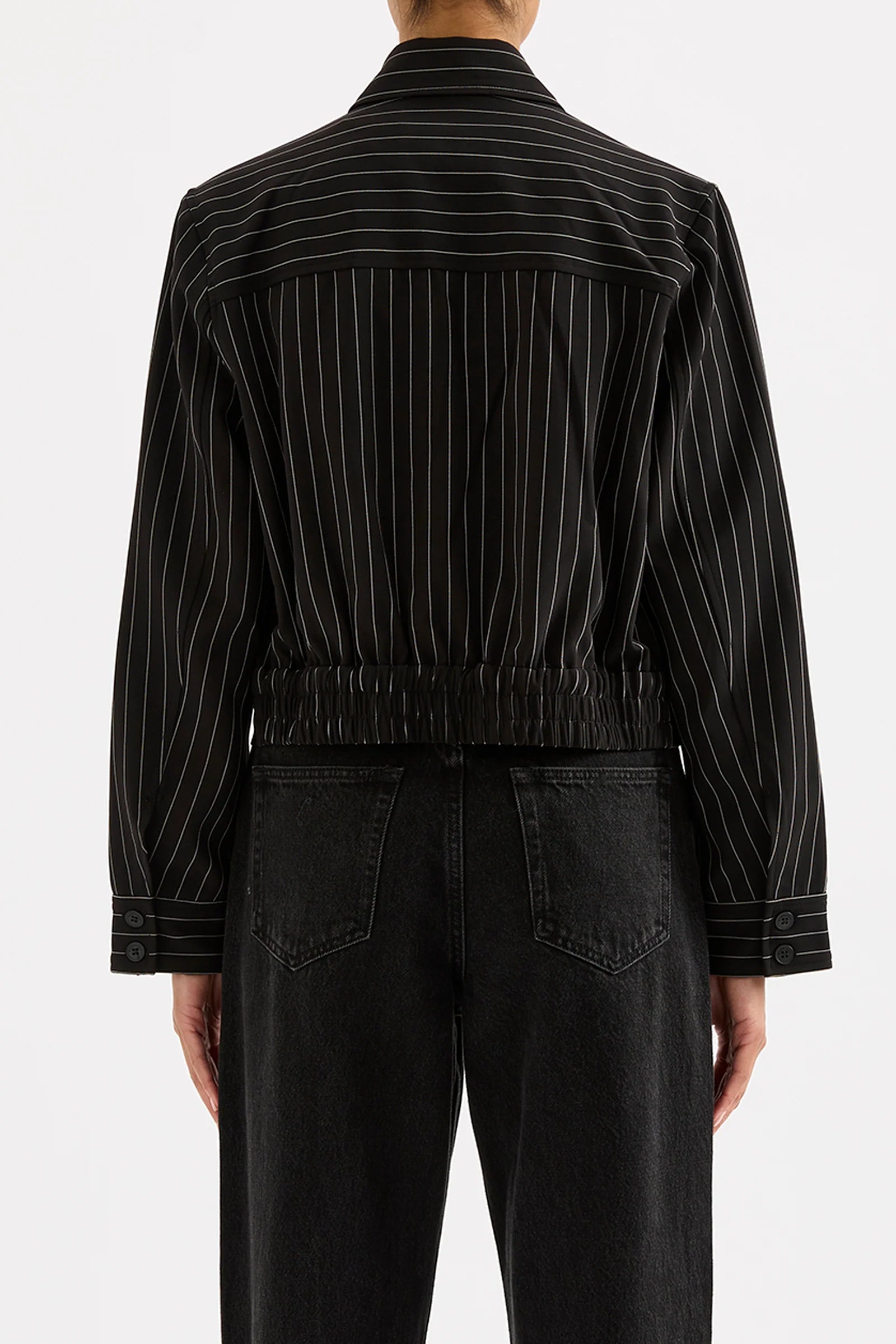 Nude Lucy | Maeve Pinstripe Bomber