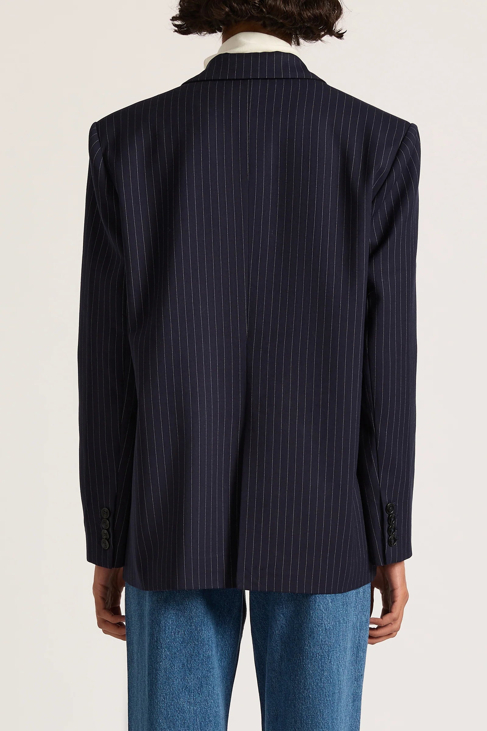 Nude Lucy | Bailey Pinstripe Blazer - Navy Pinstripe