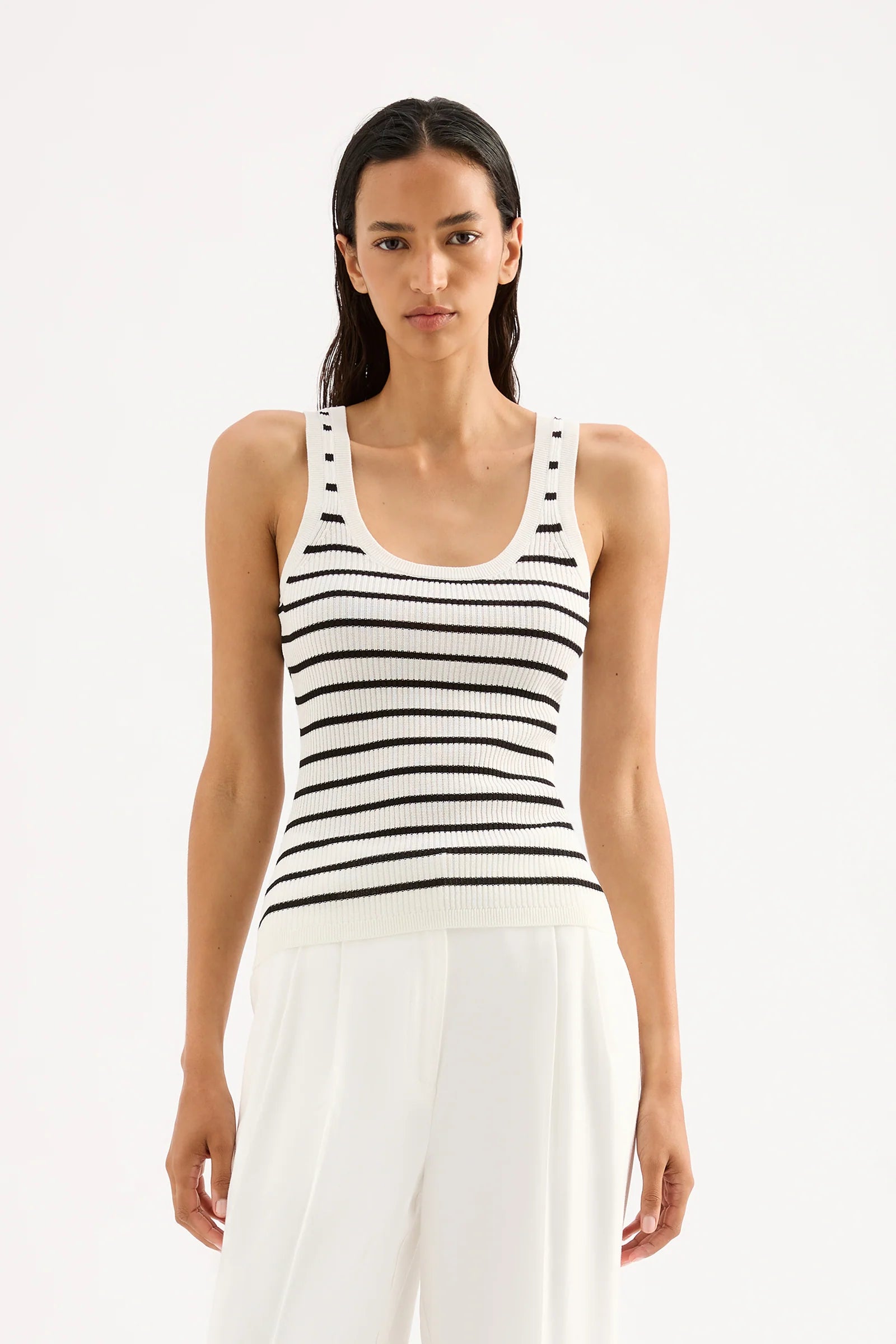 Nude Lucy | Rowan Knit Tank - Black Stripe