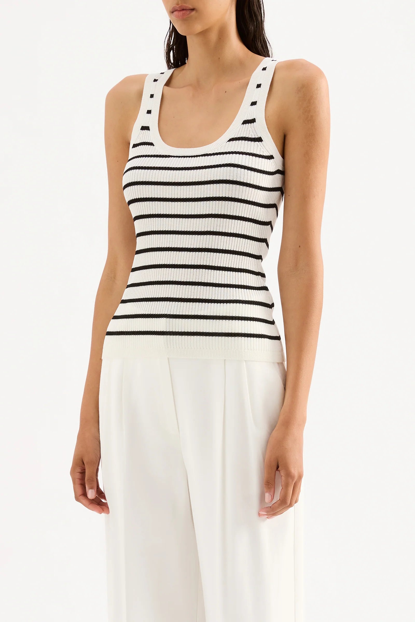 Nude Lucy | Rowan Knit Tank - Black Stripe