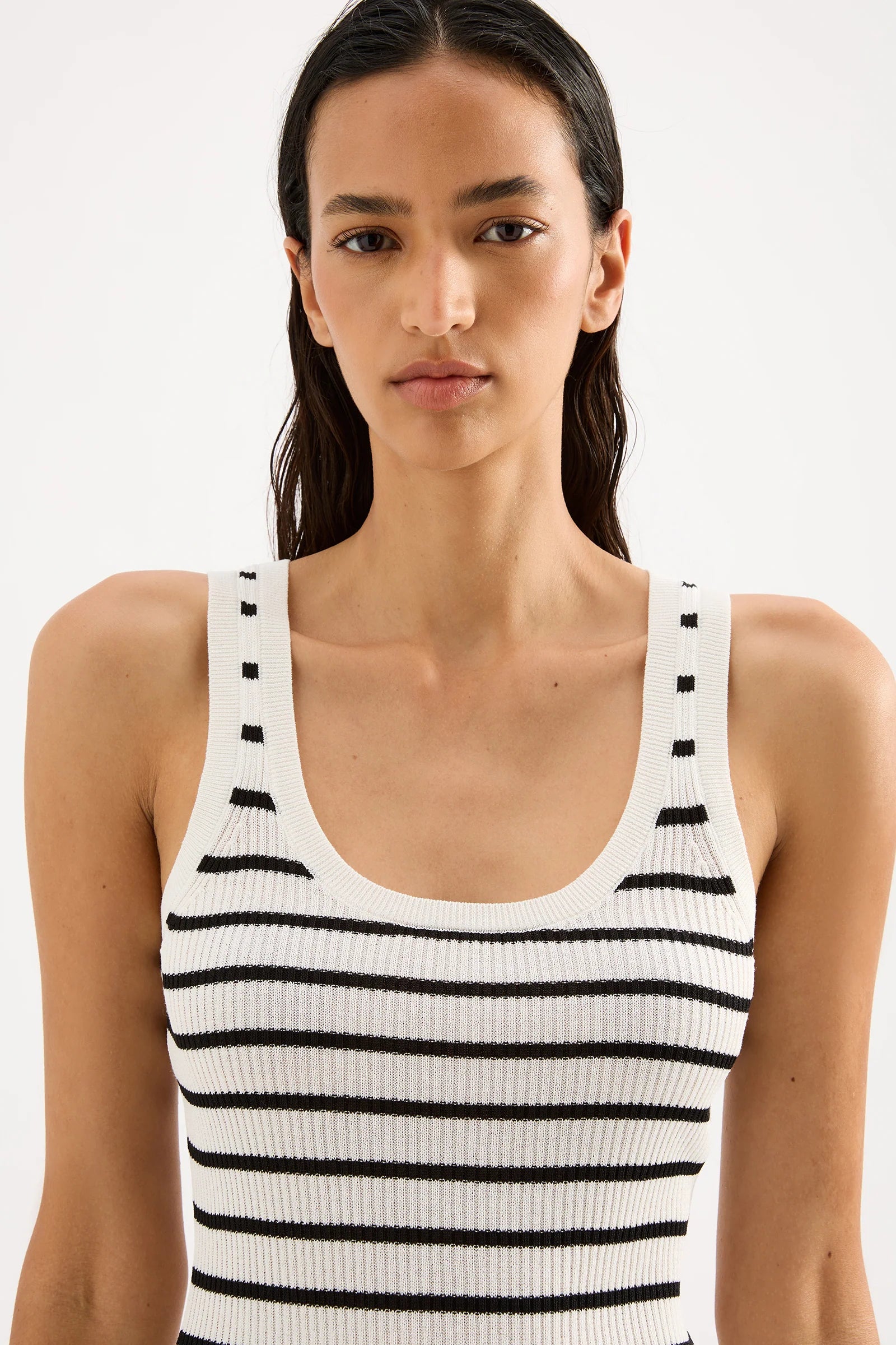 Nude Lucy | Rowan Knit Tank - Black Stripe