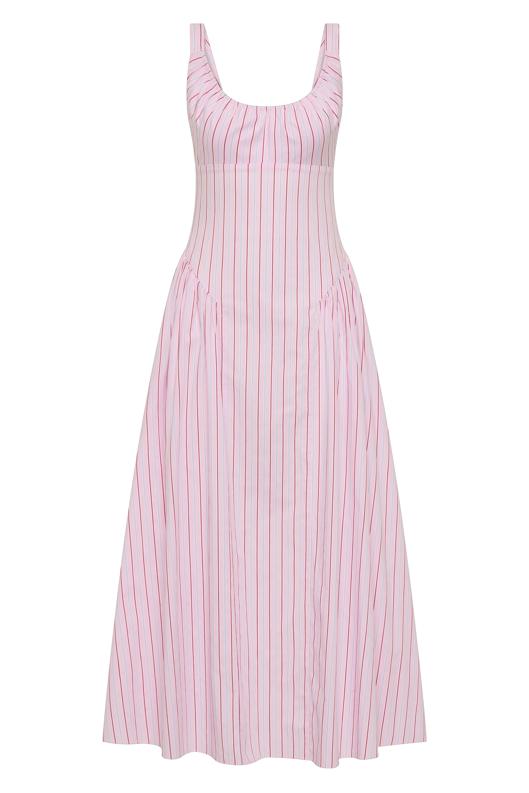 Faithfull The Brand | Marcella Midi Dress - Fiori Stripe Palazzo