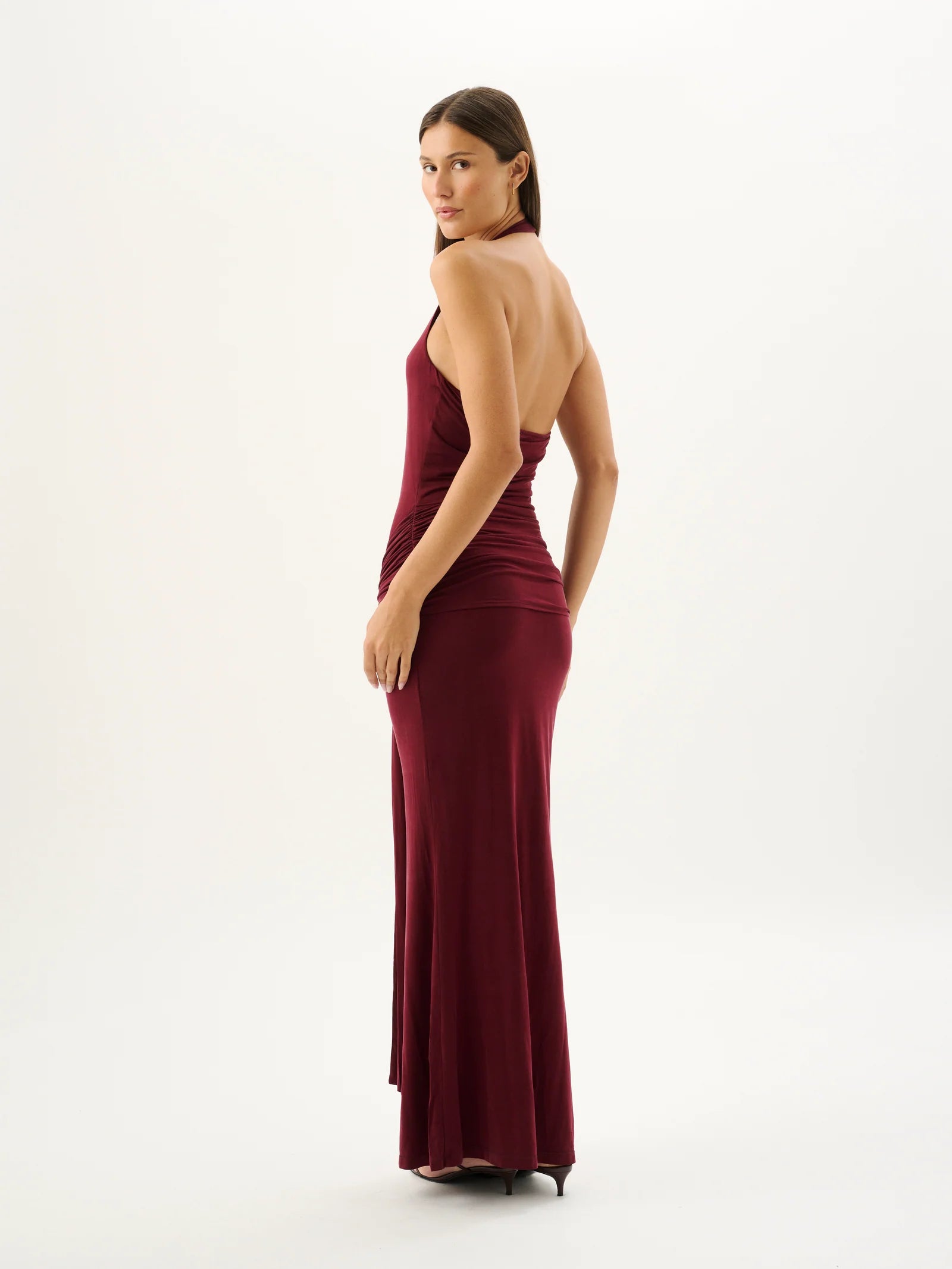 Romae | Julietta Halter Dress - Sangria