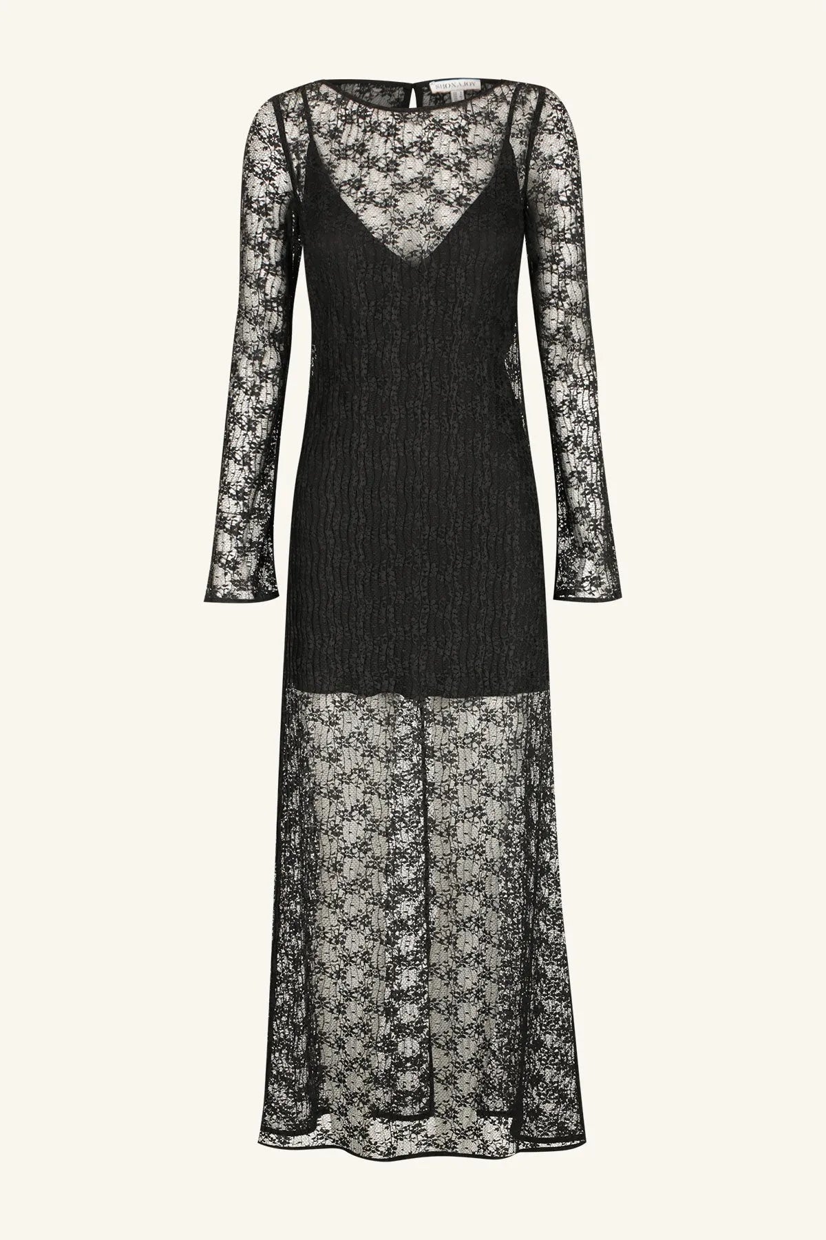 Shona Joy | Sol Lace Long Sleeve Midi Dress