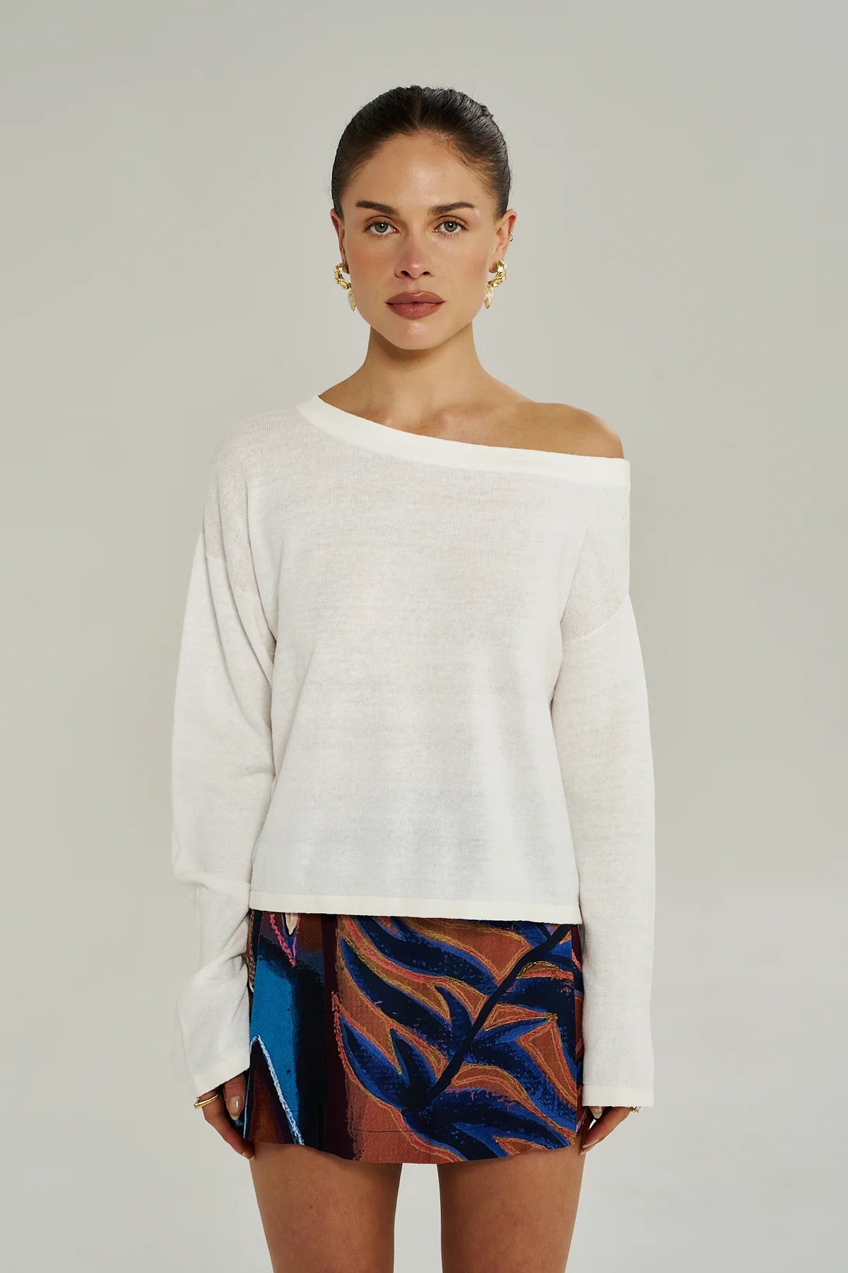 Summi Summi | Lola LS Knit - Vintage White