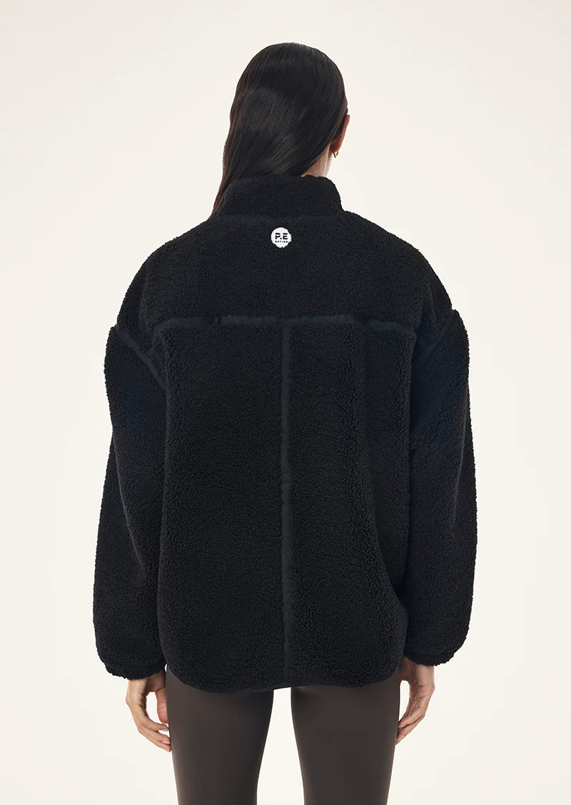 PE Nation | Surge Teddy Jacket - Black