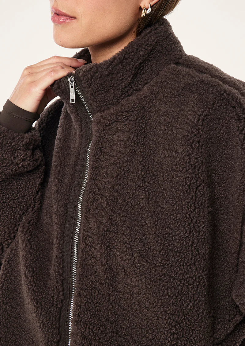 PE Nation | Surge Teddy Jacket - Coffee