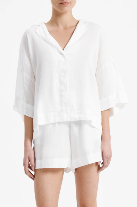 Nude Lucy | Lounge Linen Shirt - White