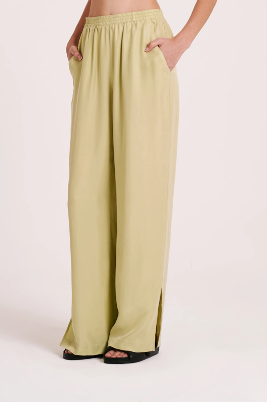 Nude Lucy | Dara Cupro Pants - Lime