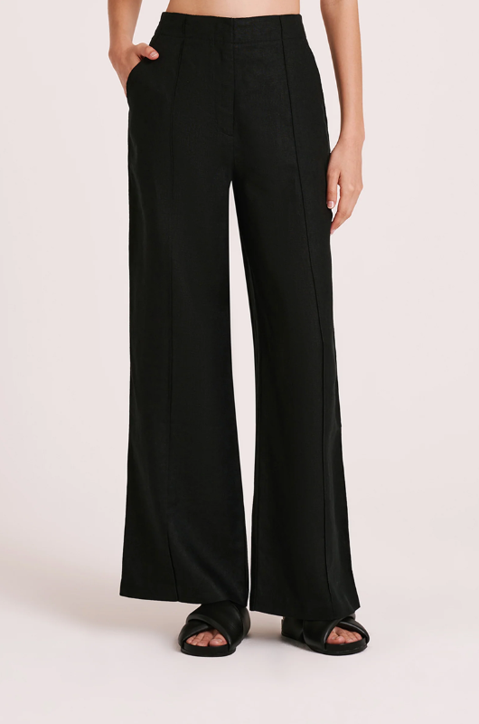 Nude Lucy | Amani Tailored Linen Pant - Black