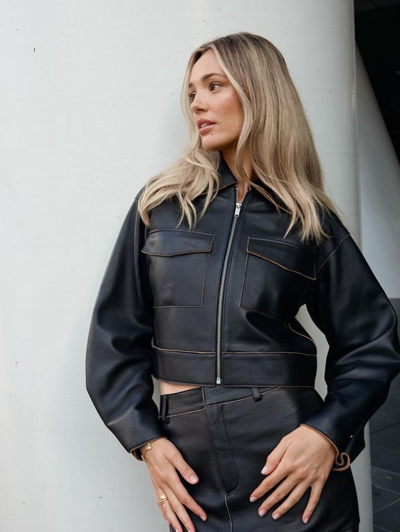 Ena Pelly | Wednesday Edged Leather Jacket