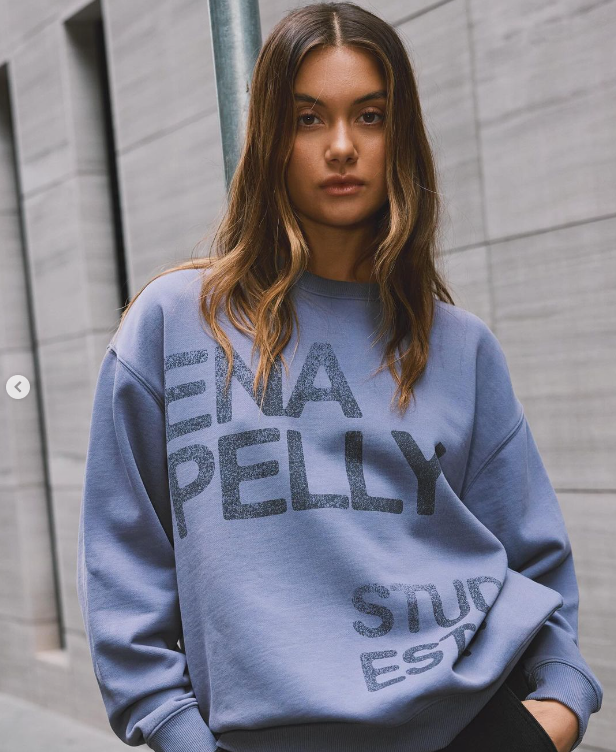 Ena Pelly | Lola Oversized Sweater Stamped Logo