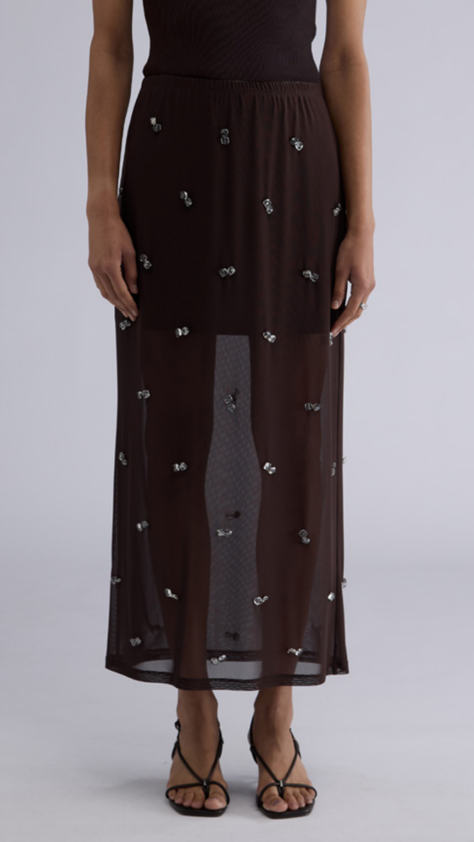 Elka Collective | Elara Maxi Skirt - Chocolate