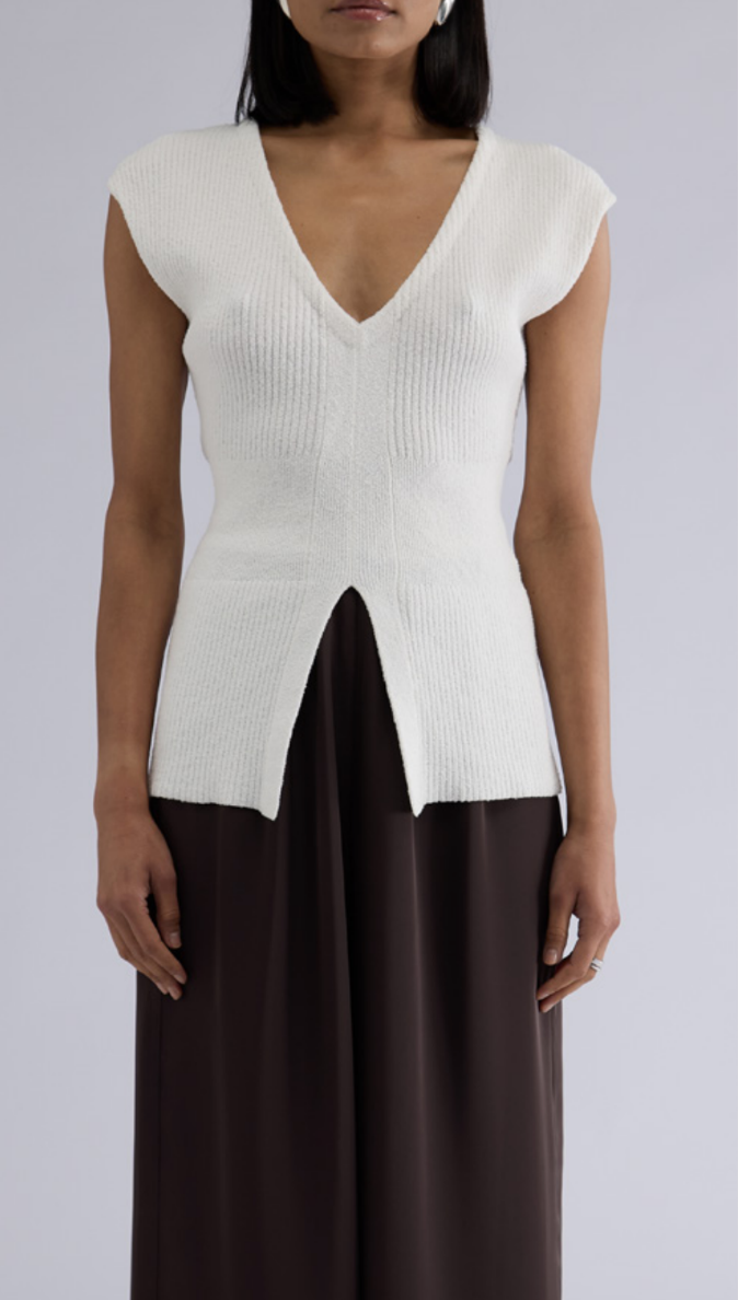 Elka Collective | Santori Knit Top - White
