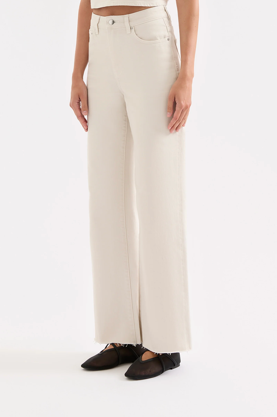 Nude Lucy | Cali Stretch Wide Leg Jean - Dune