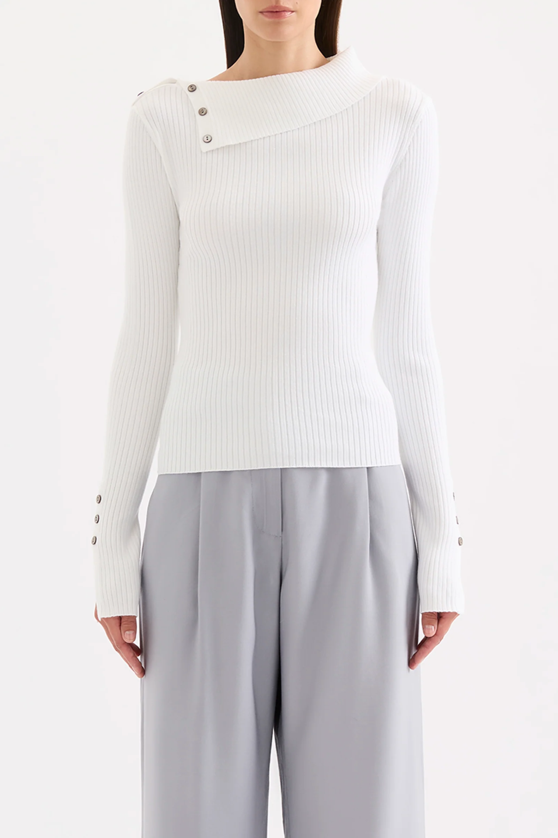 Nude Lucy | Dreyfos Knit LS Top - Salt