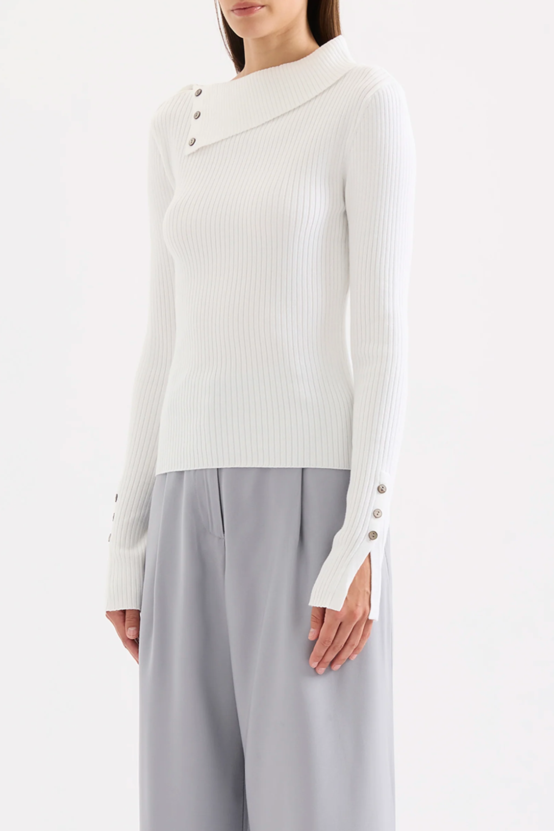 Nude Lucy | Dreyfos Knit LS Top - Salt