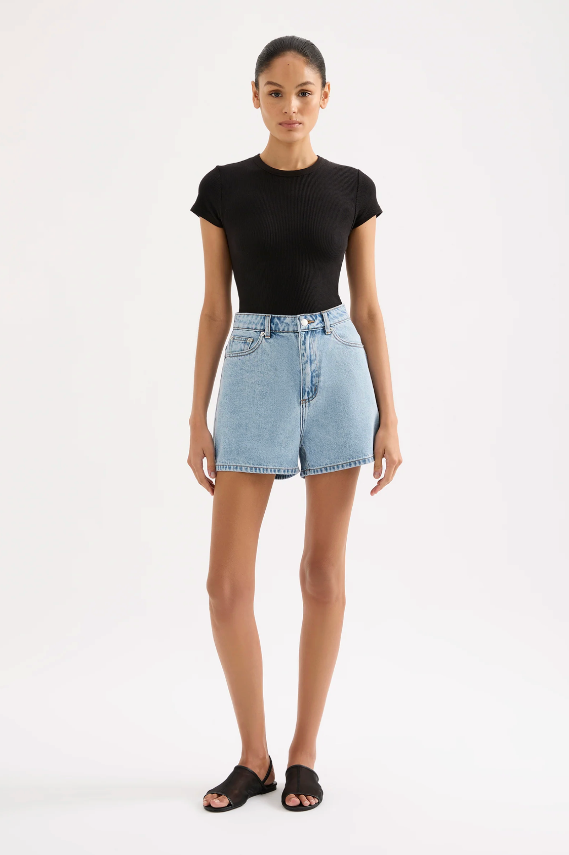 Nude Lucy | Organic Mom Short - 90's Blue