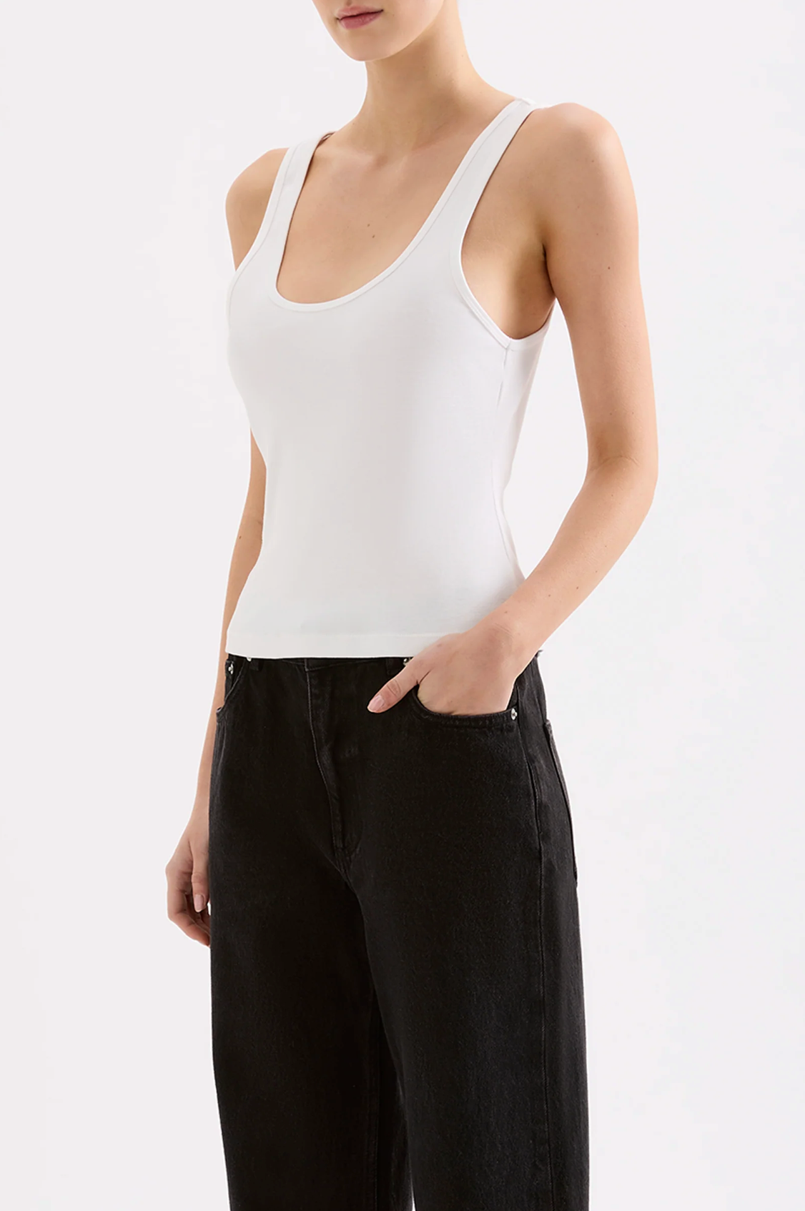Nude Lucy | Organic 90s Singlet - White