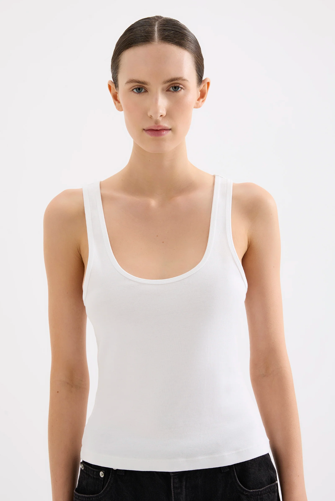 Nude Lucy | Organic 90s Singlet - White
