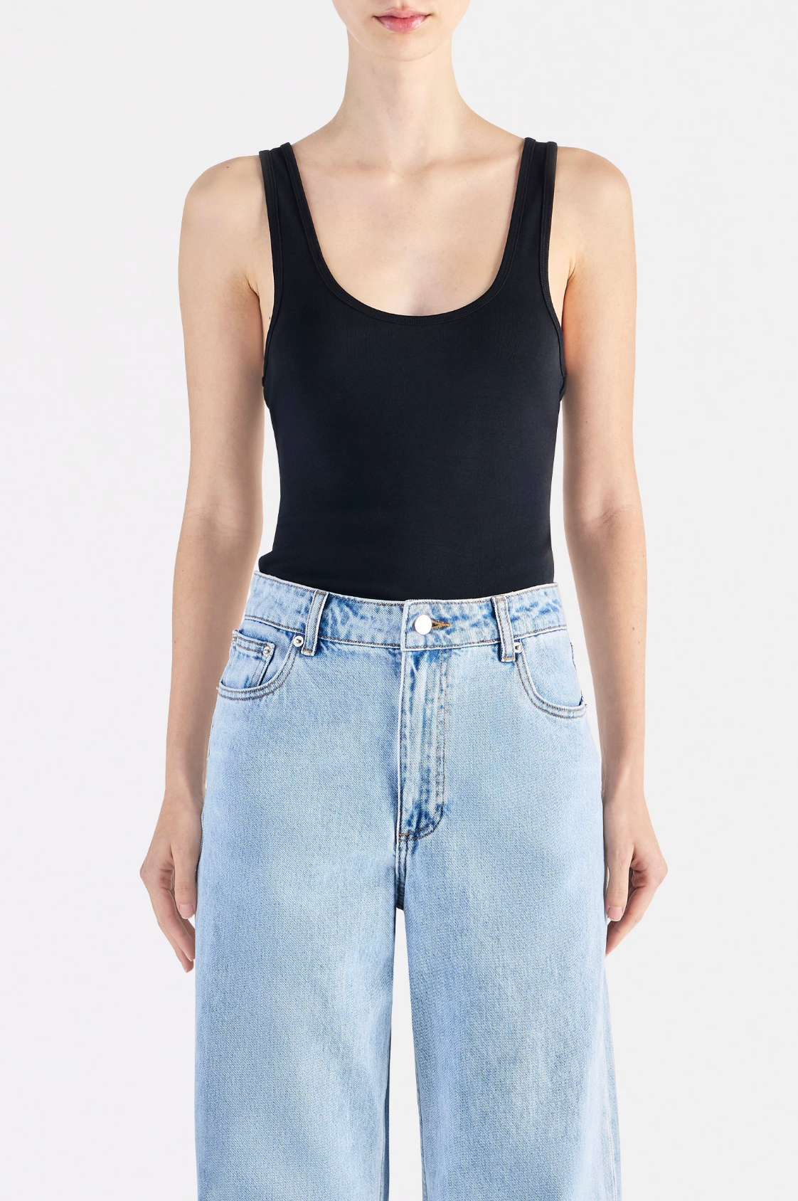Nude Lucy | Organic 90s Singlet - Black