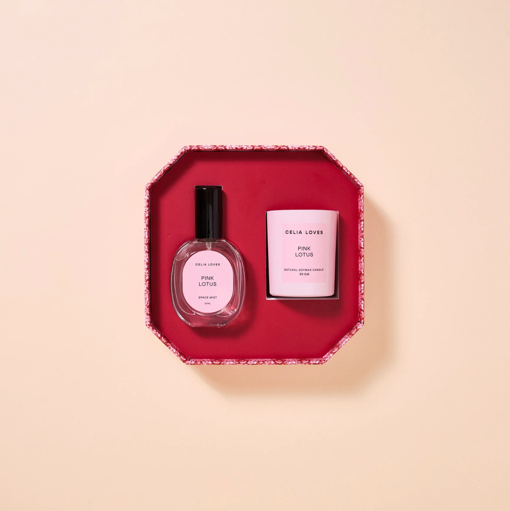 Celia Loves | Pink Lotus - Candle & Room Spray Duo Set