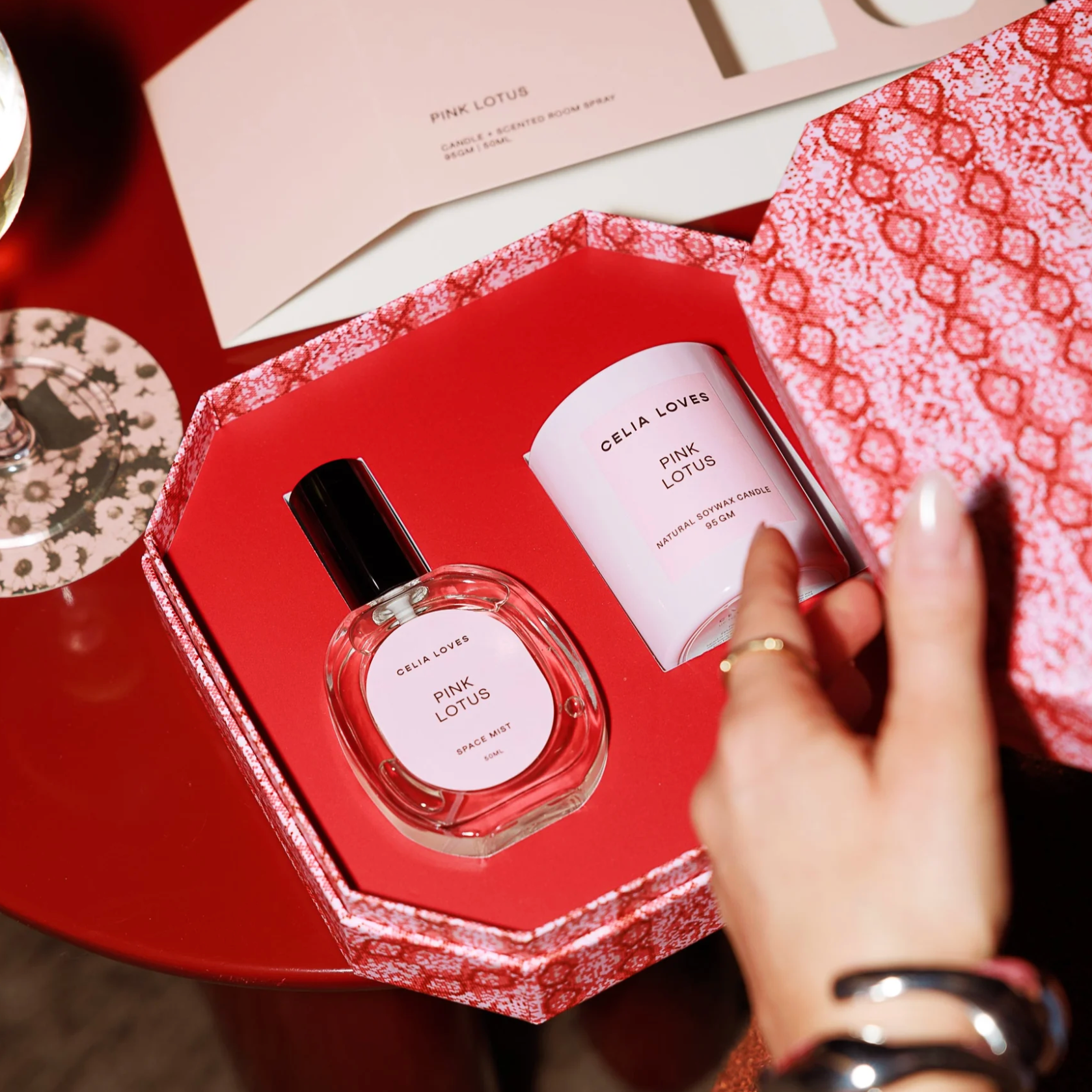 Celia Loves | Pink Lotus - Candle & Room Spray Duo Set