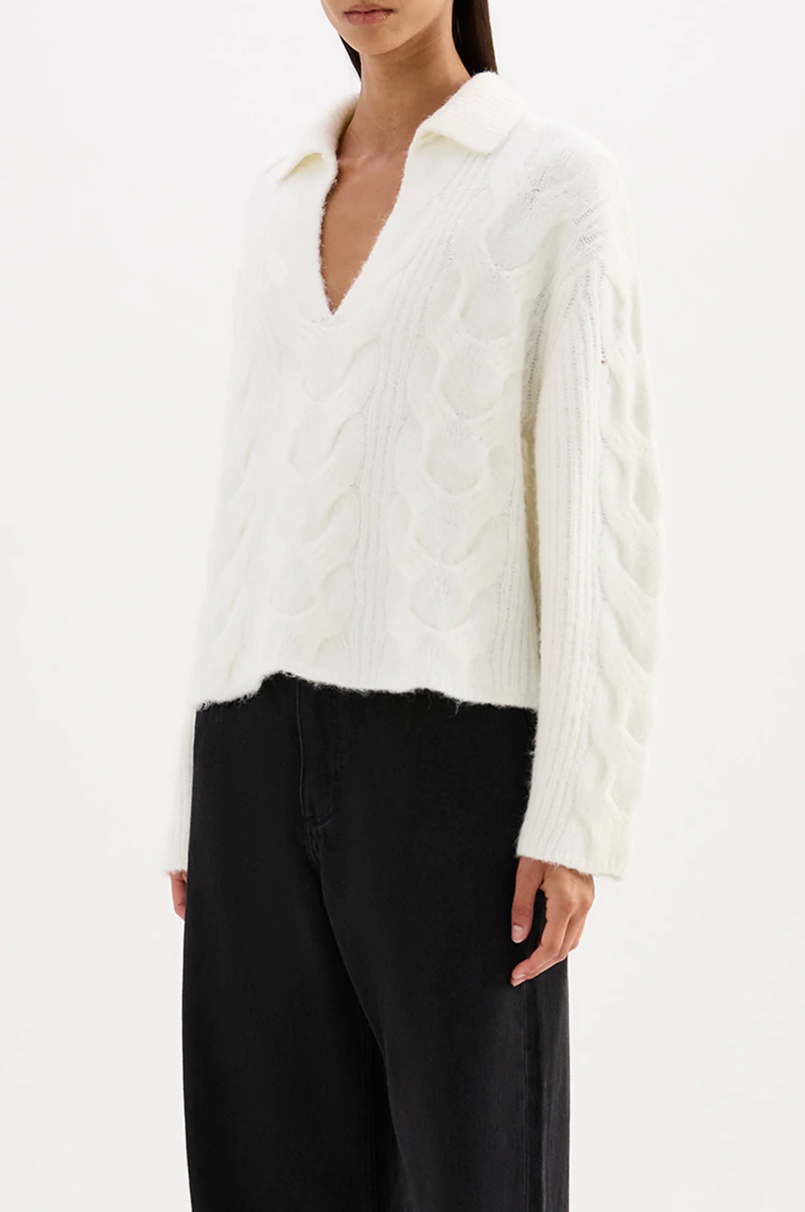 Nude Lucy | Anise Cable Knit - Salt