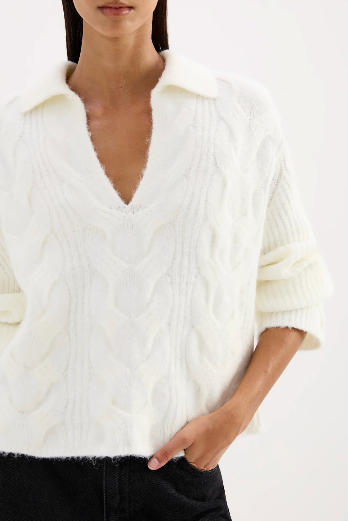 Nude Lucy | Anise Cable Knit - Salt
