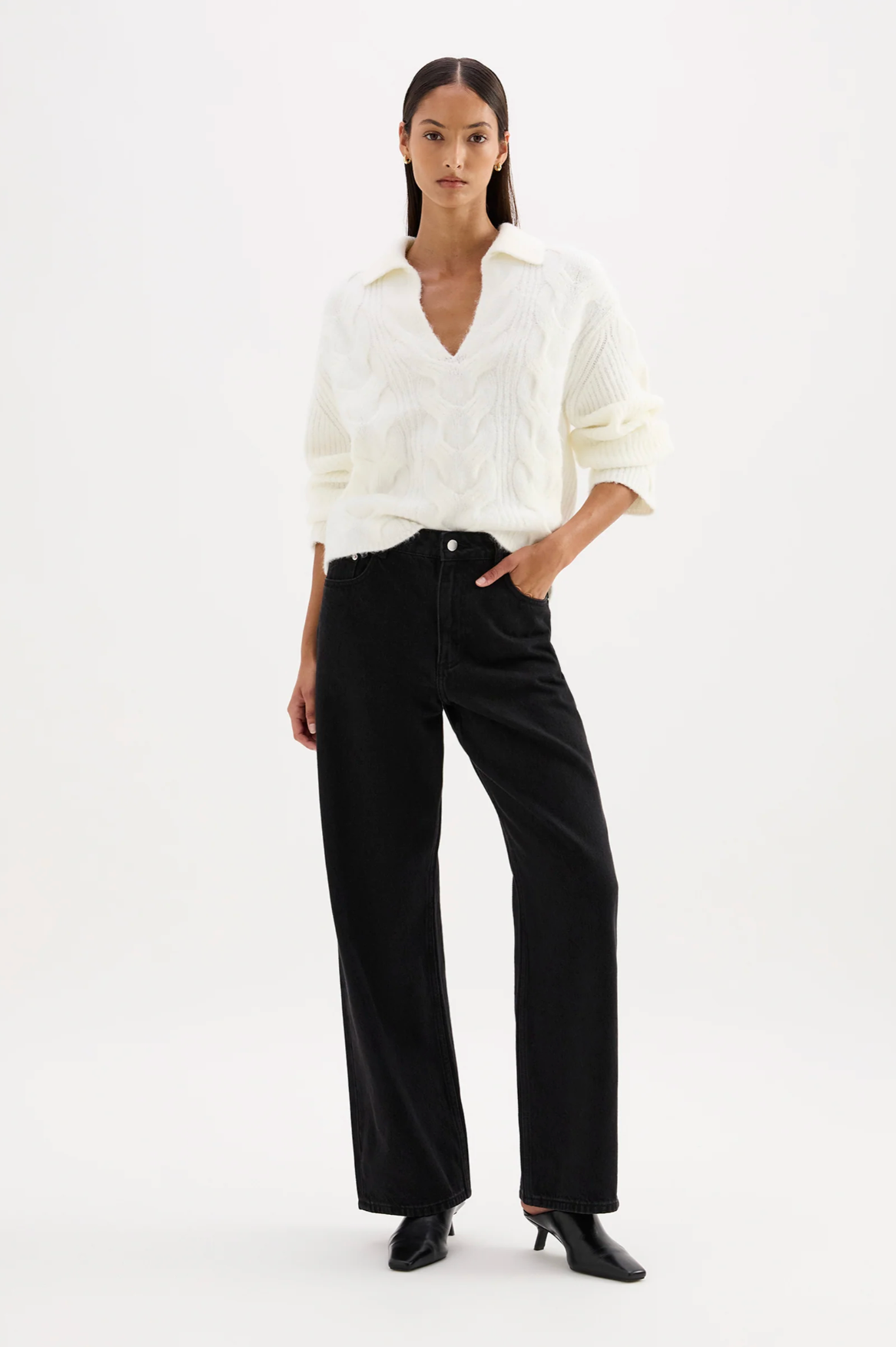 Nude Lucy | Anise Cable Knit - Salt