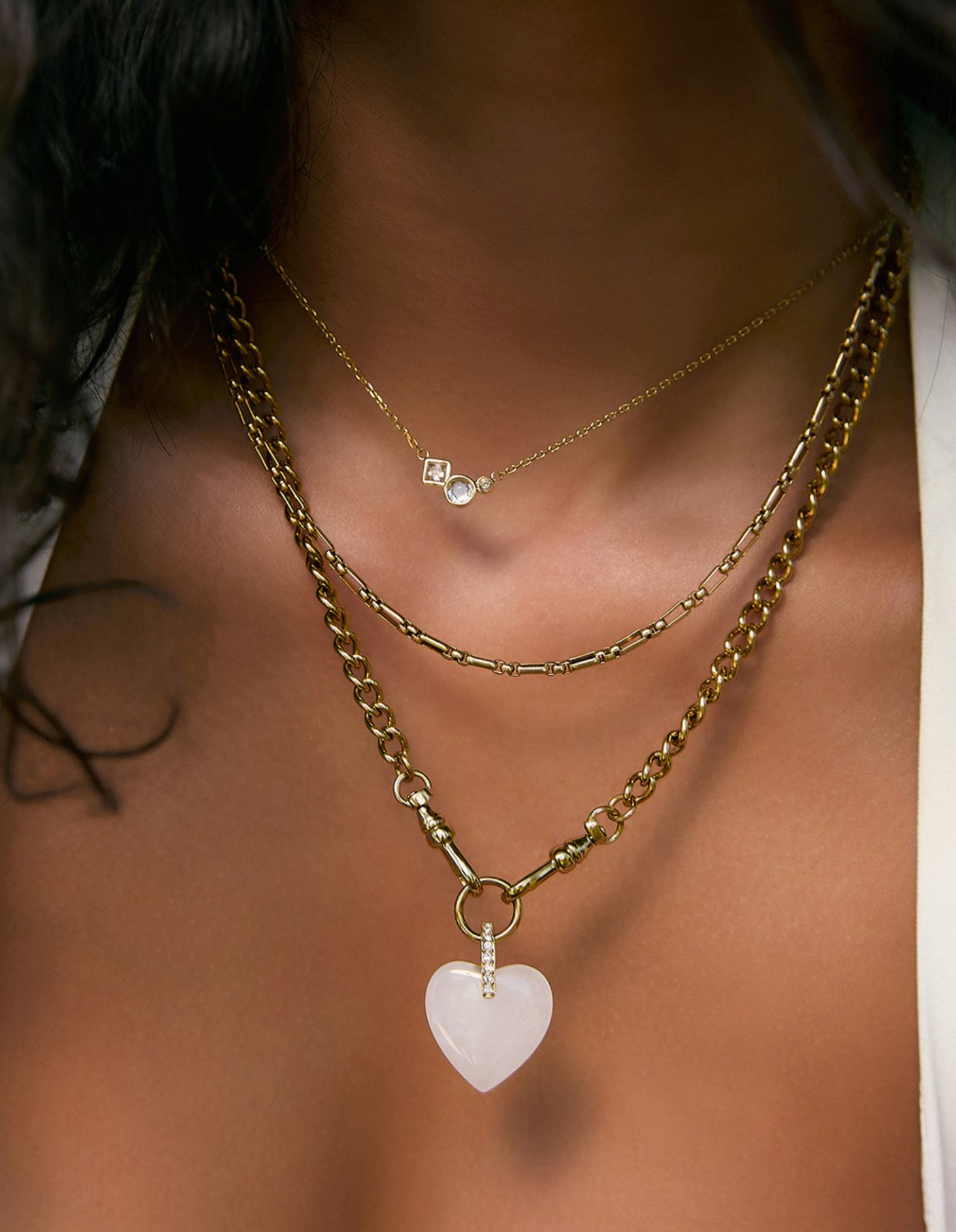 Arms Of Eve | Violet Heart Necklace - Rose Quatrz