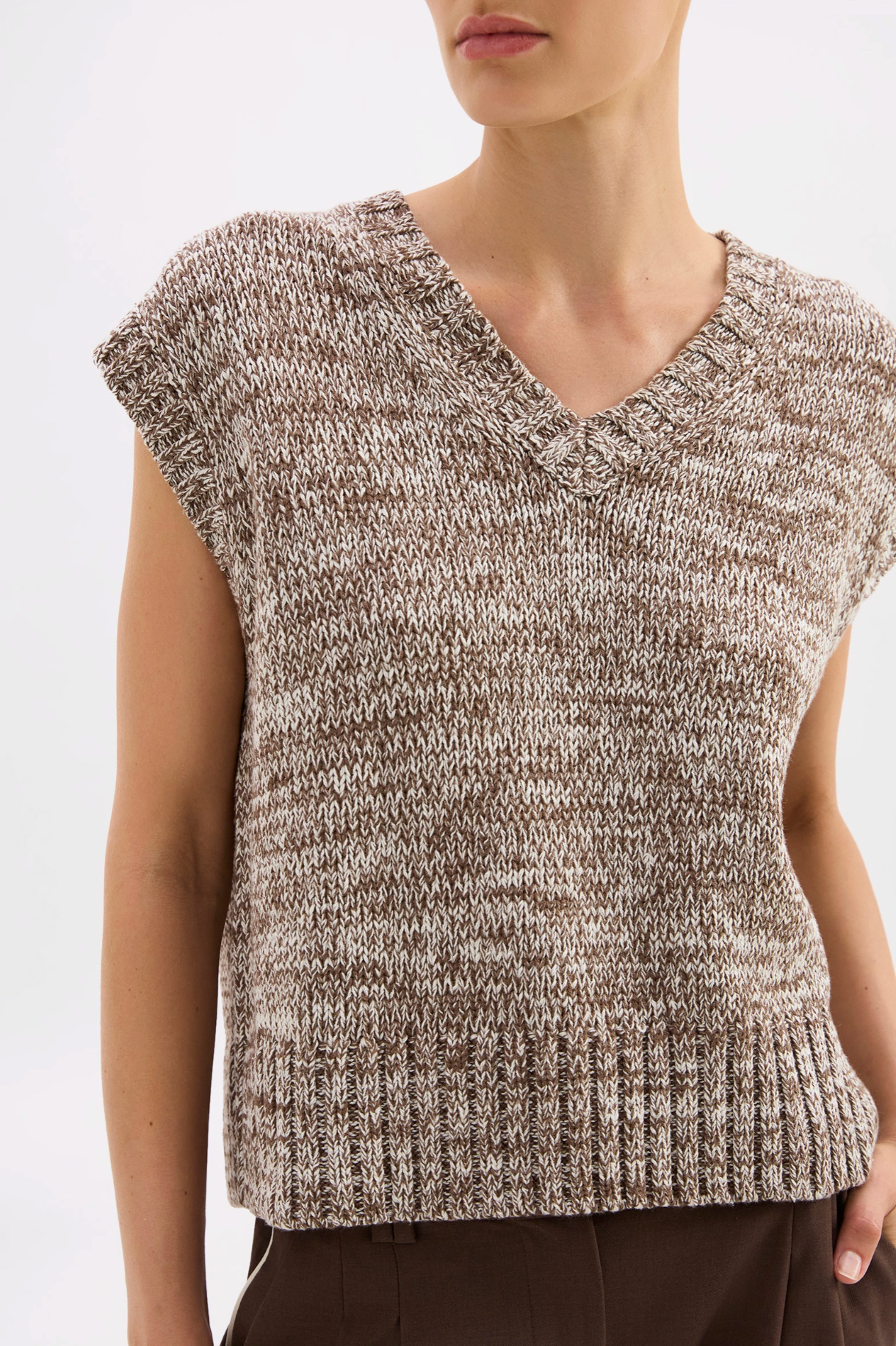 Nude Lucy | Mila Knit Vest - Walnut Speckle