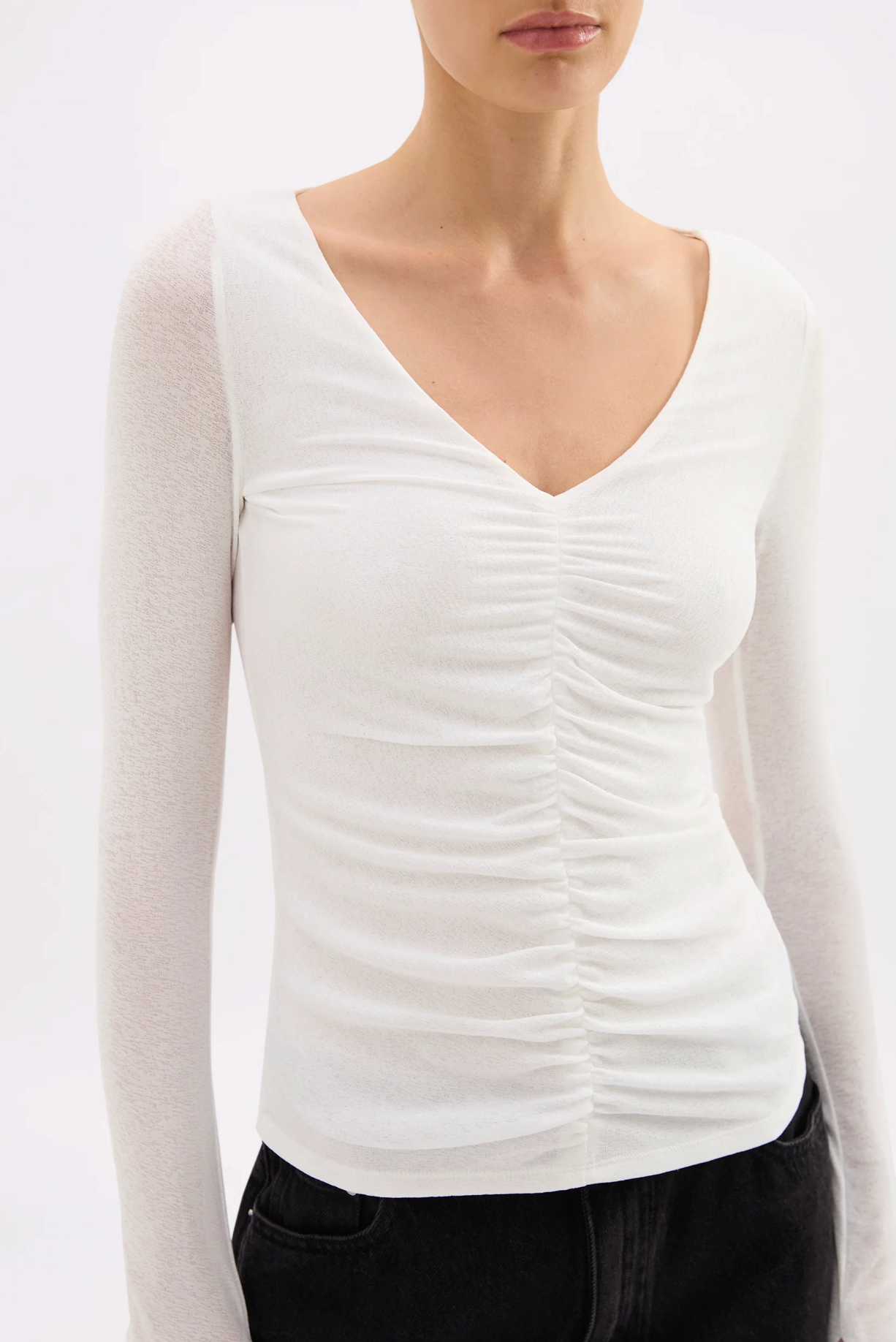 Nude Lucy | Gigi Mesh Top - Salt