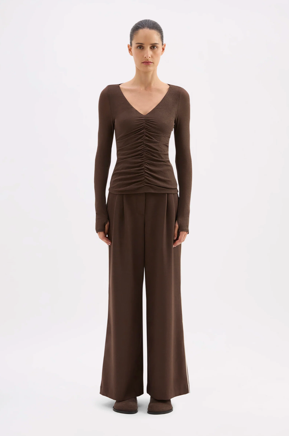 Nude Lucy | Gigi Mesh Top - Walnut