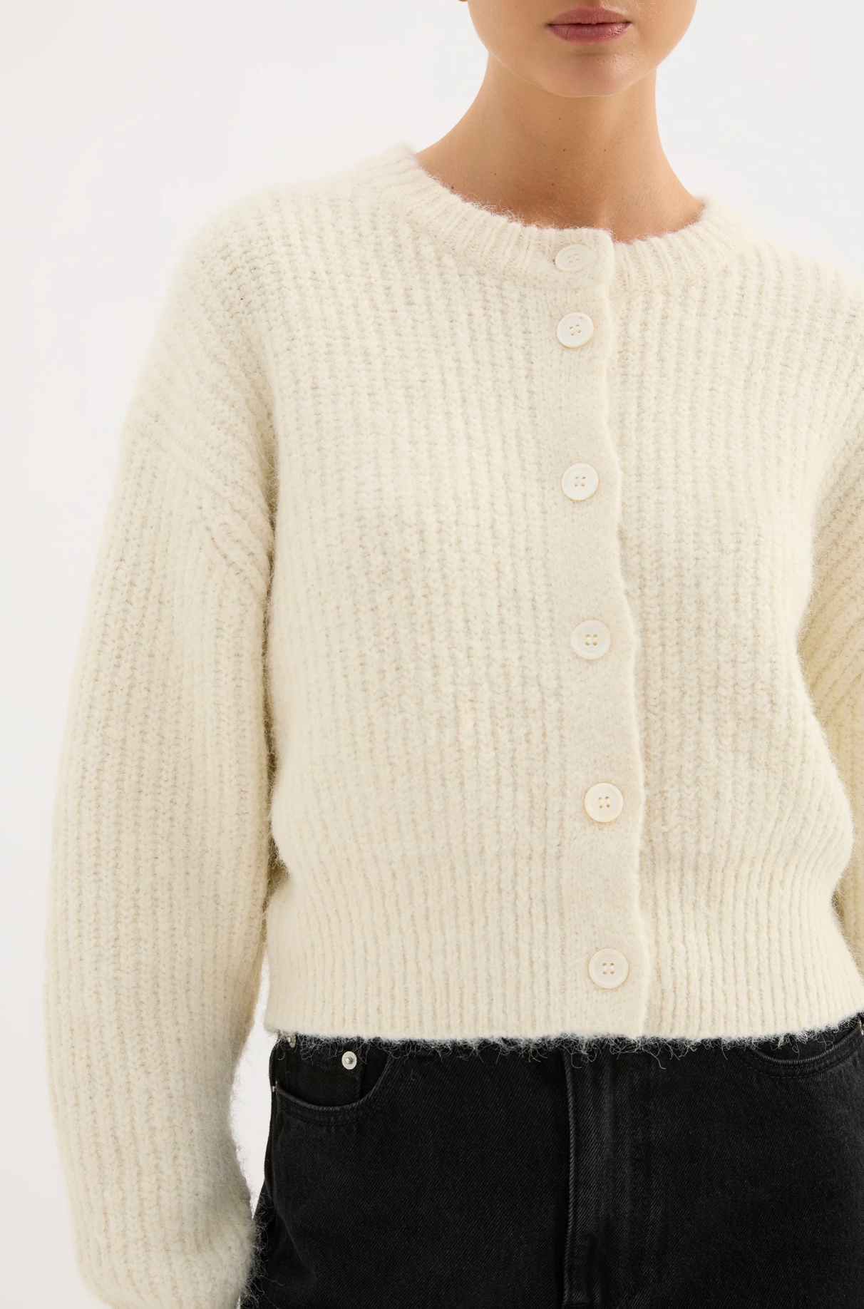 Nude Lucy | Nixon Cropped Cardigan - Ivory