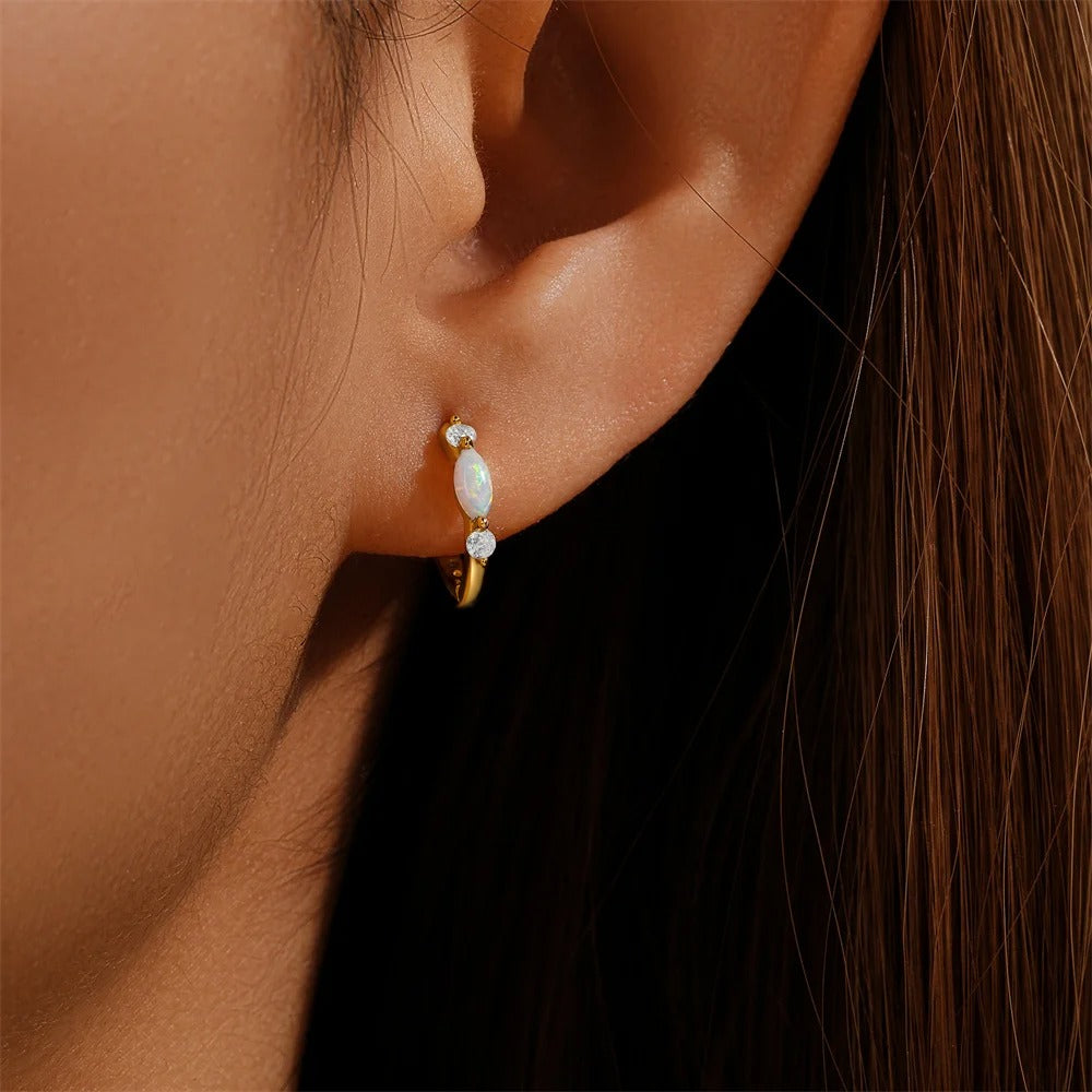 R&T | Aurora Moonstone Hoops