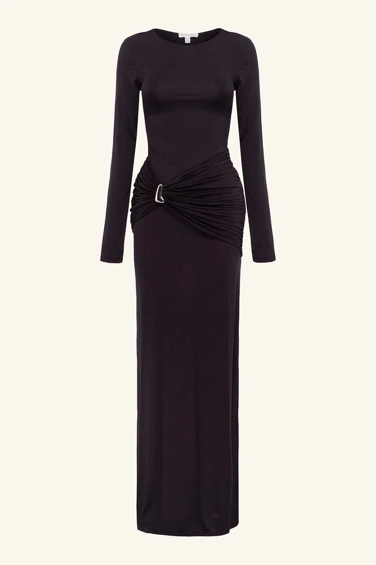 Shona Joy | Miro Slinky Jersey Gathered Maxi Dress - Black