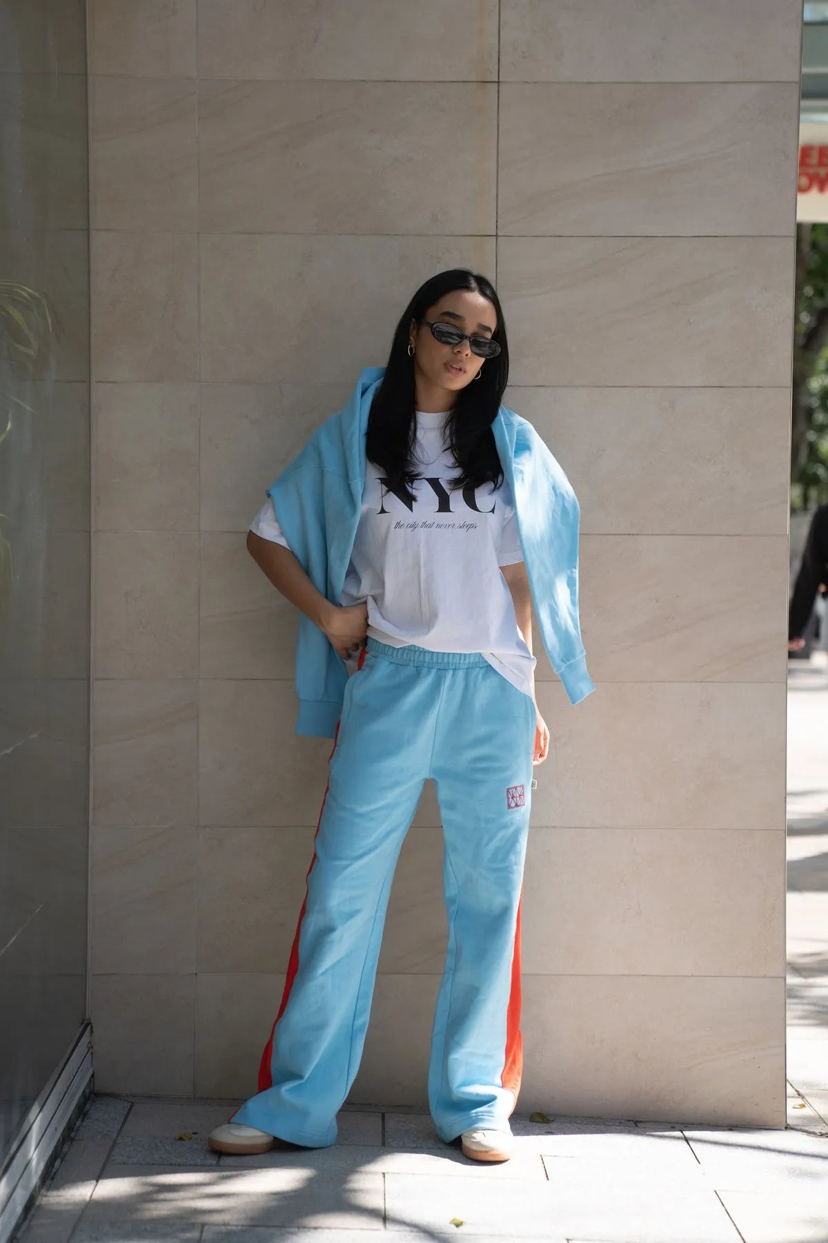 Araminta James | Classic Track Pant Ice Blue