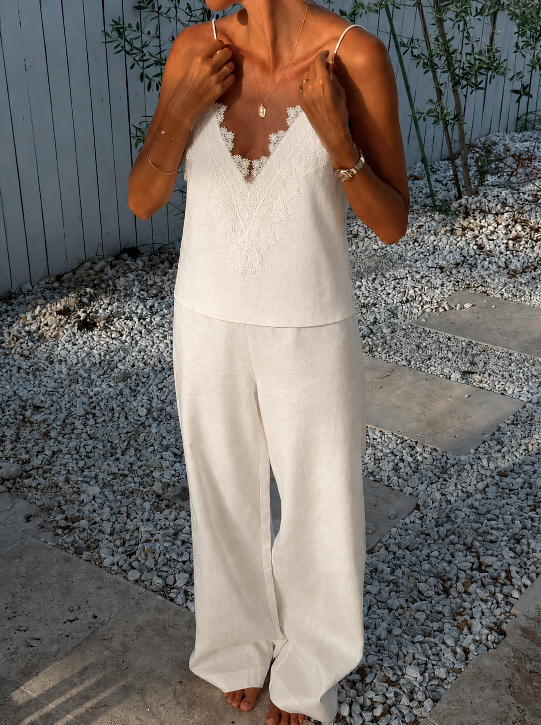 Shona Joy | Toile Lace Cami - Ivory