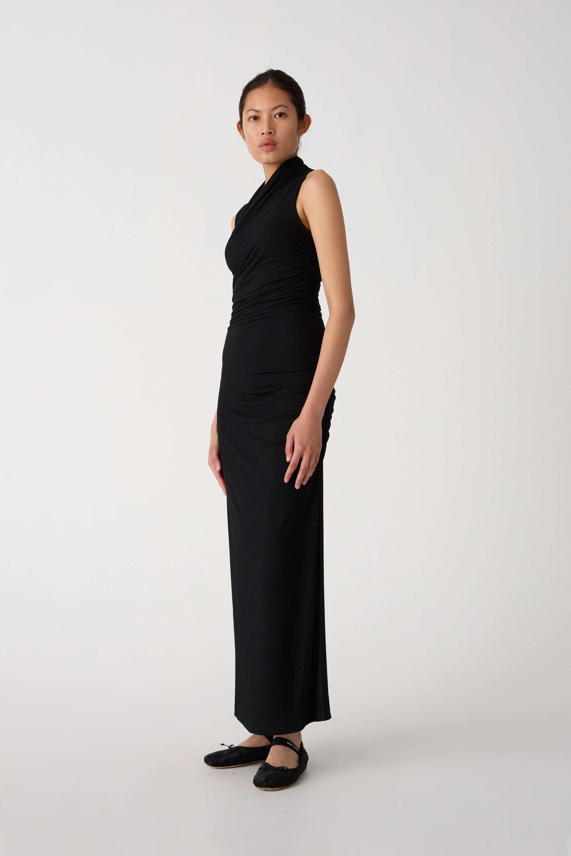 Misha Urban | Albie Jersey Maxi Dress - Black