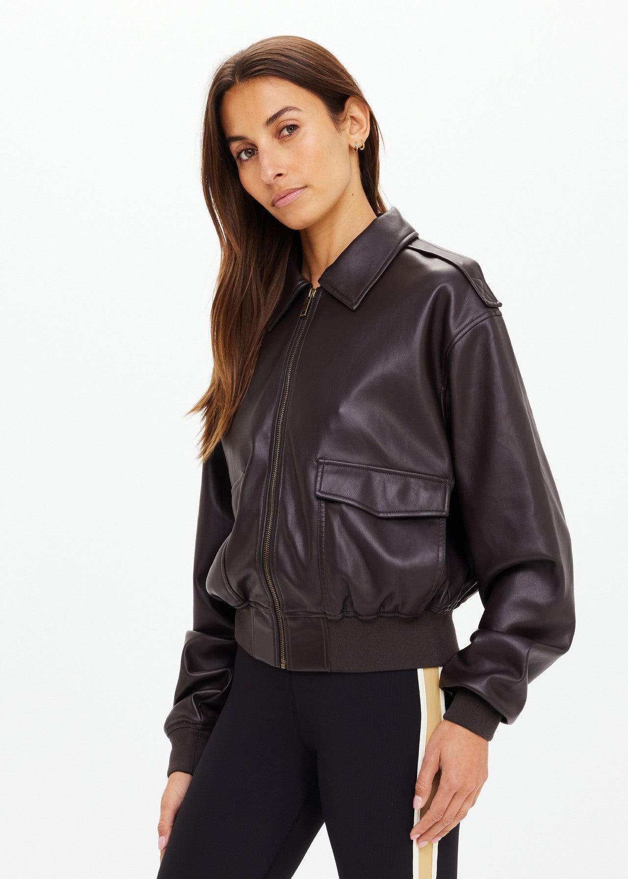 The Upside | Zariah Bomber Jacket - Ebony