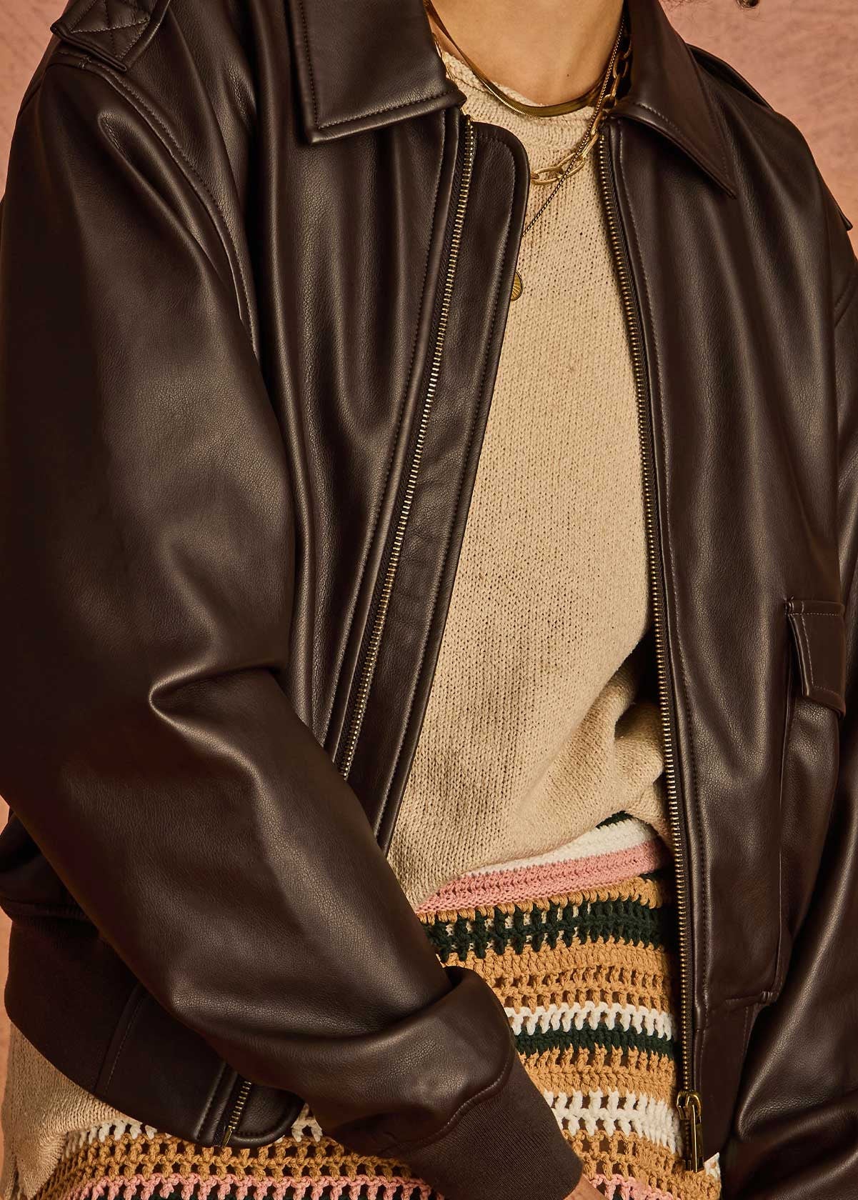 The Upside | Zariah Bomber Jacket - Ebony